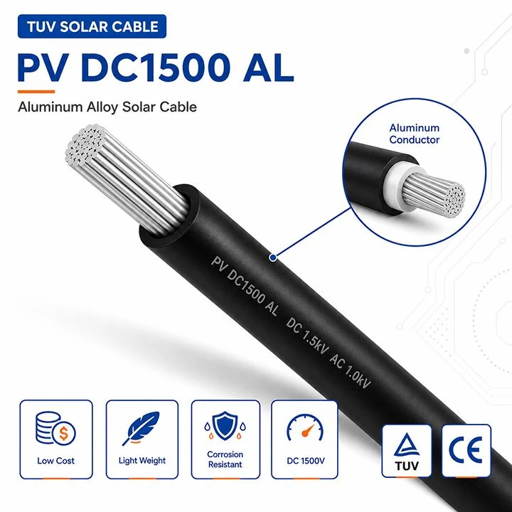 TUV PV DC1500 AL สายไฟพลังงานแสงอาทิตย์